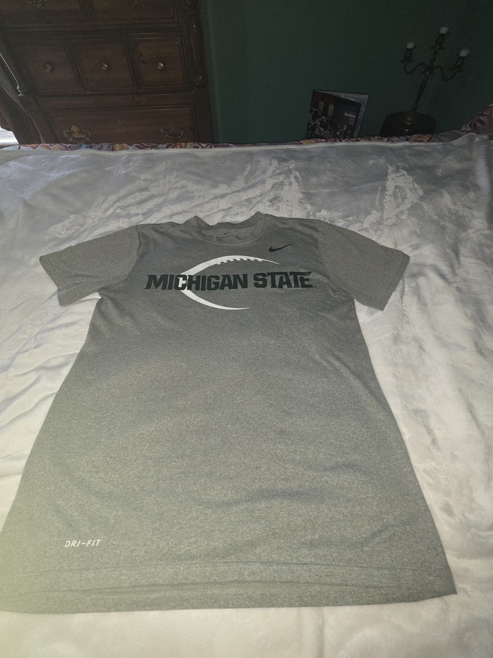 Nike Gray Michigan State Dri-FIT Short Sleeve Tee